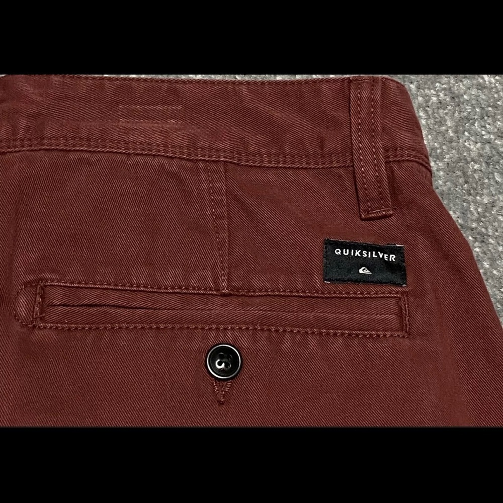 Quiksilver Men’s 30 Everyday Chino Shorts Red Straight Fit Cotton NWT - Picture 4 of 6